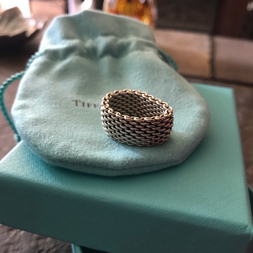 Tiffany & Co Somerset Mesh Ring Size 6